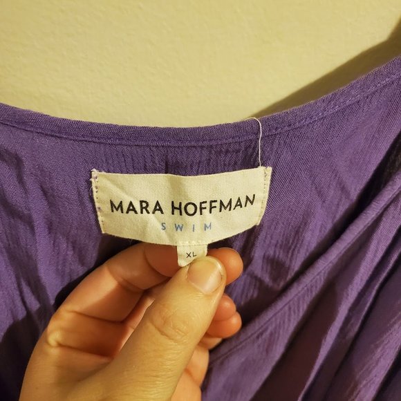 MARA HOFFMAN Naya lilac wrap dress / swim cover-up - Picture 4 of 5